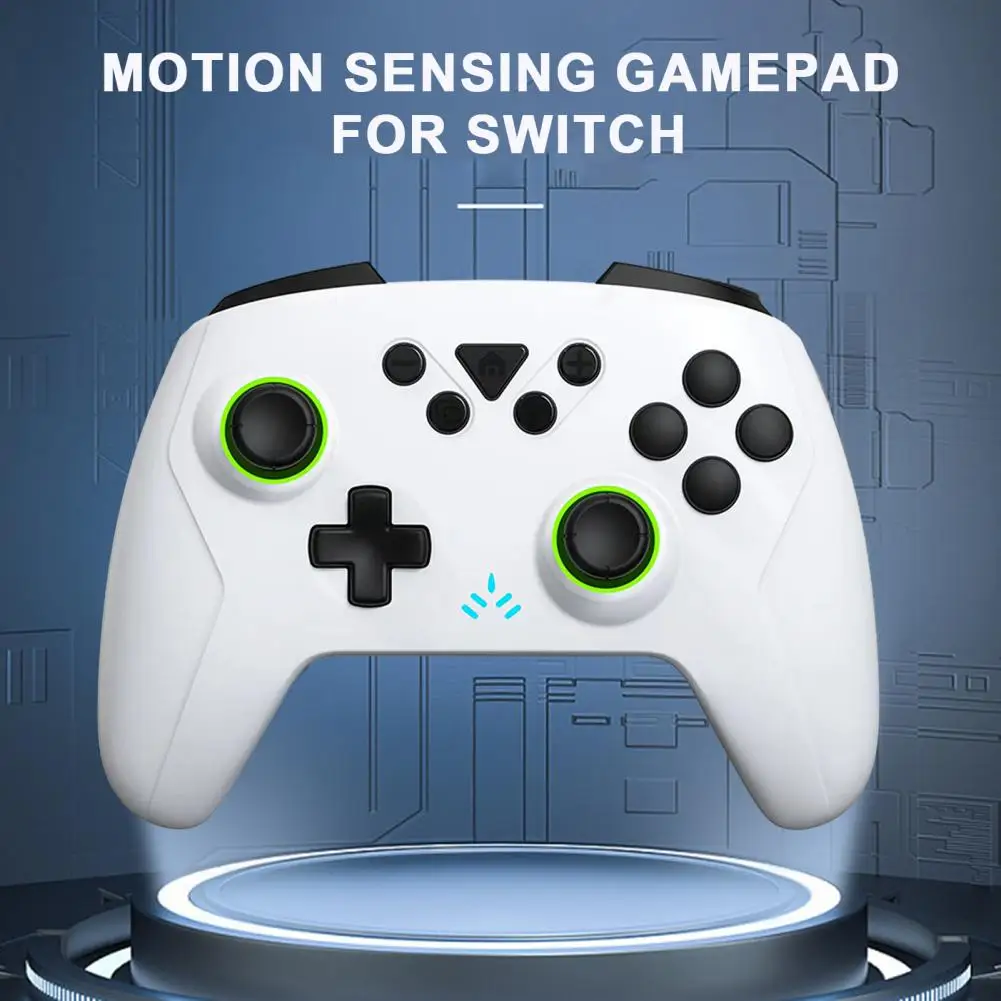 

Game Joystick Multi-connection Wireless Gamepad with Motion Sensing Design Colourful Lights Macro Grip for Pc for Multiple