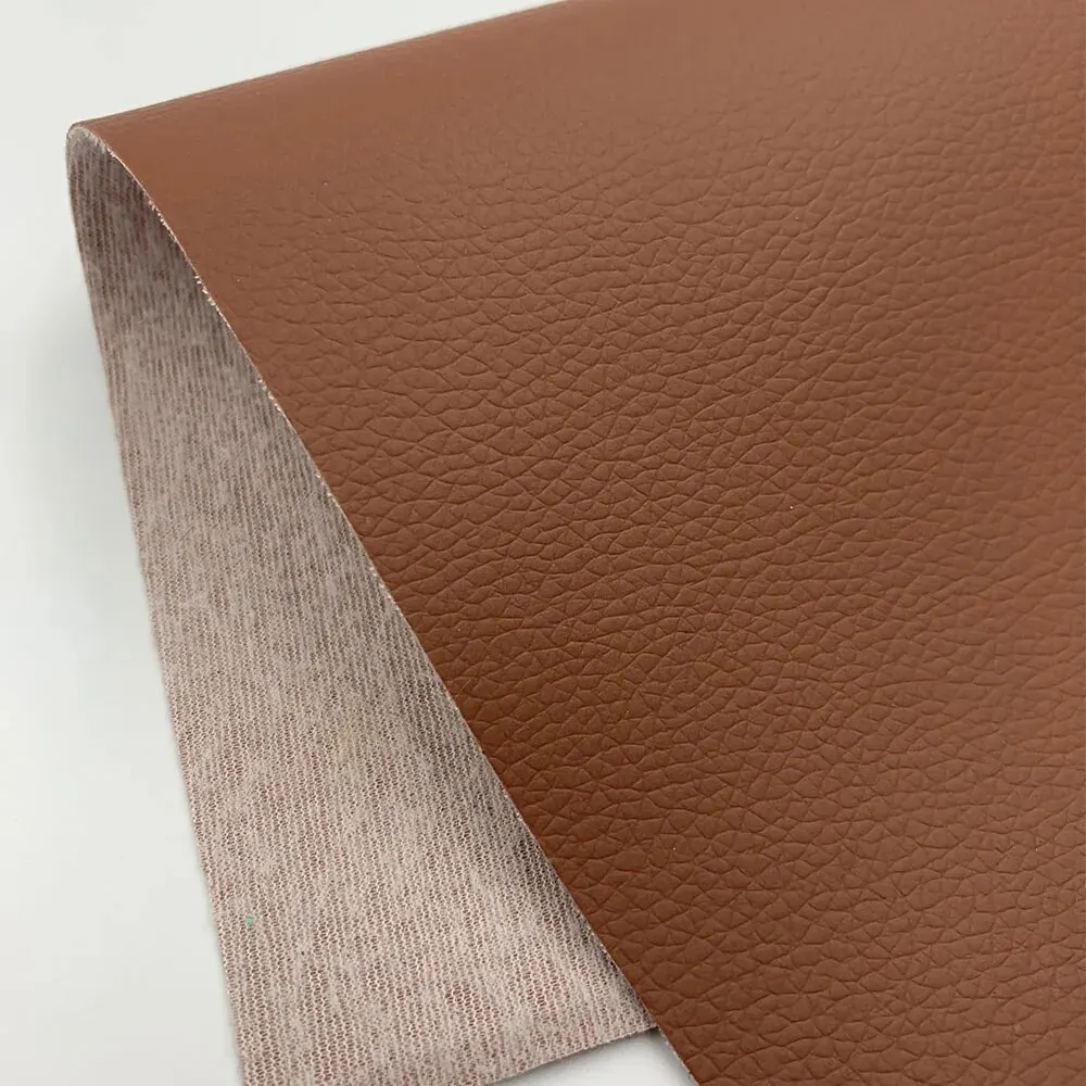 Litchi Textured Faux Leather Fabric for DIY Crafts and Upholstery
