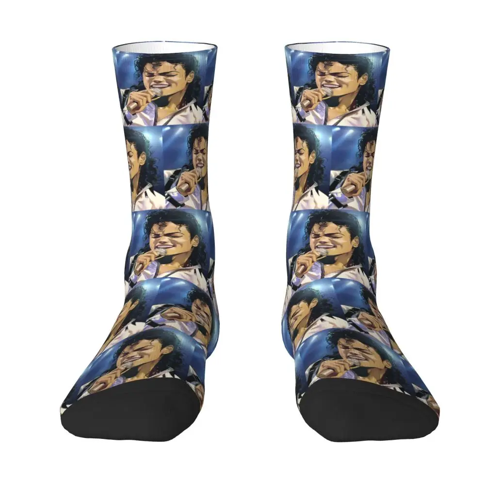 Michael Jackson Musicians Singers Dancers Socks Harajuku Stockings All Season Long Socks Accessories for Unisex Christmas Gifts