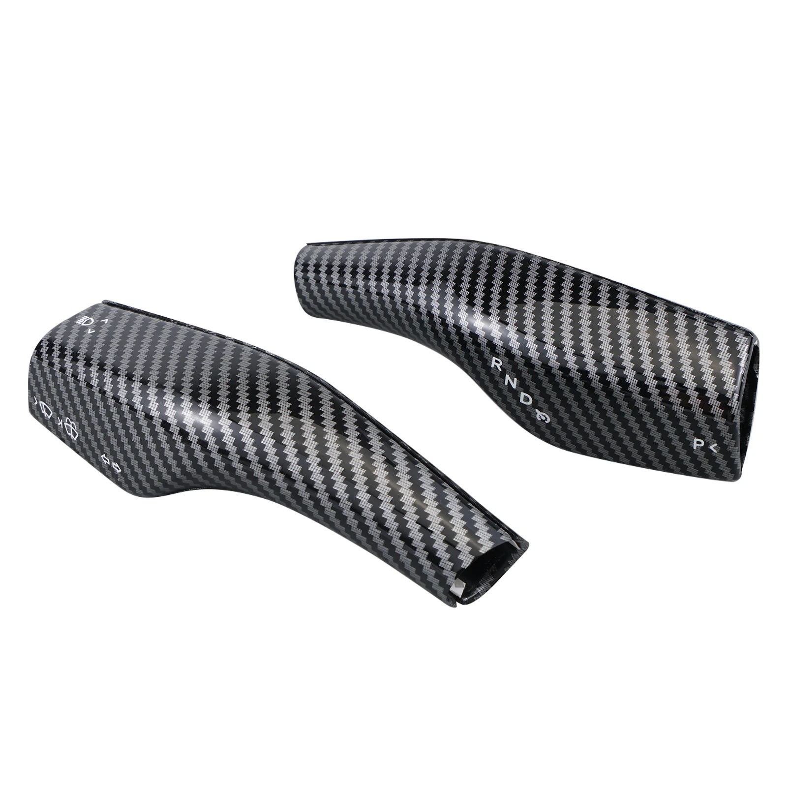 

2pcs For Tesla Model 3 Y 2017-2022 Steering Wheel Shift Protection Cover Carbon Fiber Shift Knob Cover Decor Car Accessories