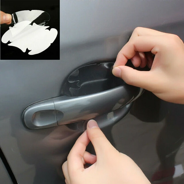 Fiber Vinyl Car Door Handle Protective Film Film Transparent 8.5cm X 9.5cm  Guard Invisible Protector Sheet 8pcs - AliExpress