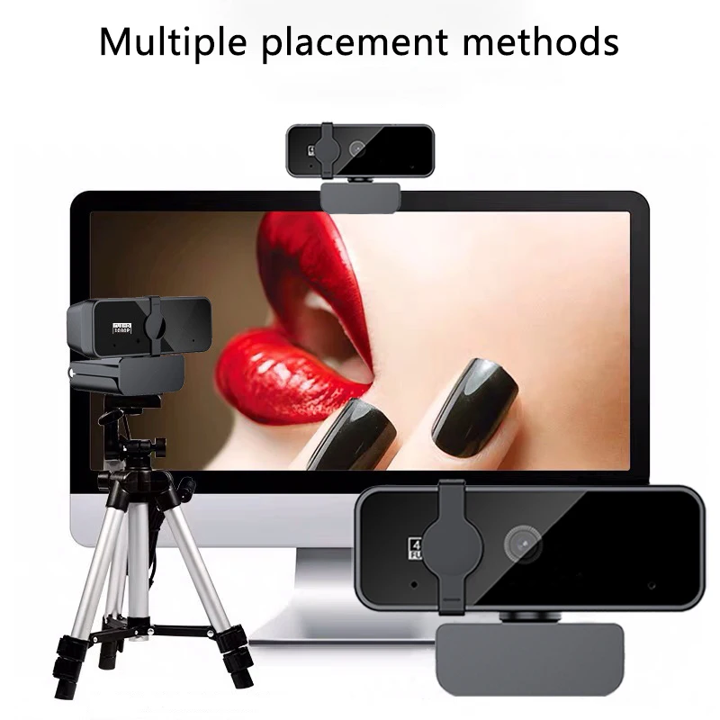 4K Webcams 2K Mini Camera 1080P Full HD Webcam Microphone 30FPS USB Web Cam Auto Focus PC Laptop Video Shooting Camera