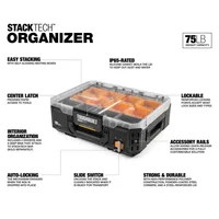 TOUGHBUILT TB-B1-O-30 11-Compartment Large Plastic Small Parts Organizer Includes 8 Deep Bins and 4 Dividers 2