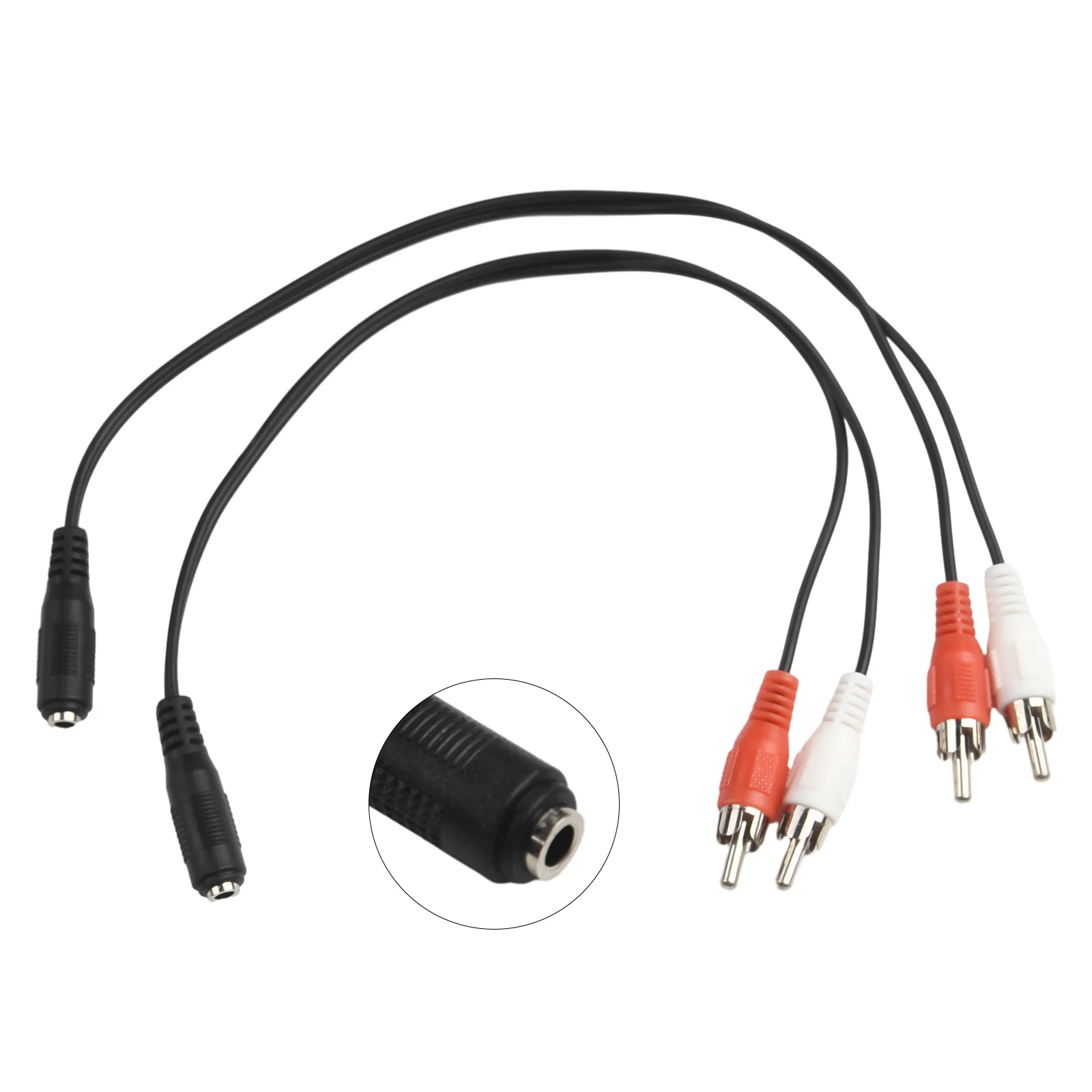 

2 Pack 3 5mm Audio to 2 RCA Cable, 18 Stereo Female to 2RCA Male Y Splitter Aux, Durable and Practical, Quick Installation