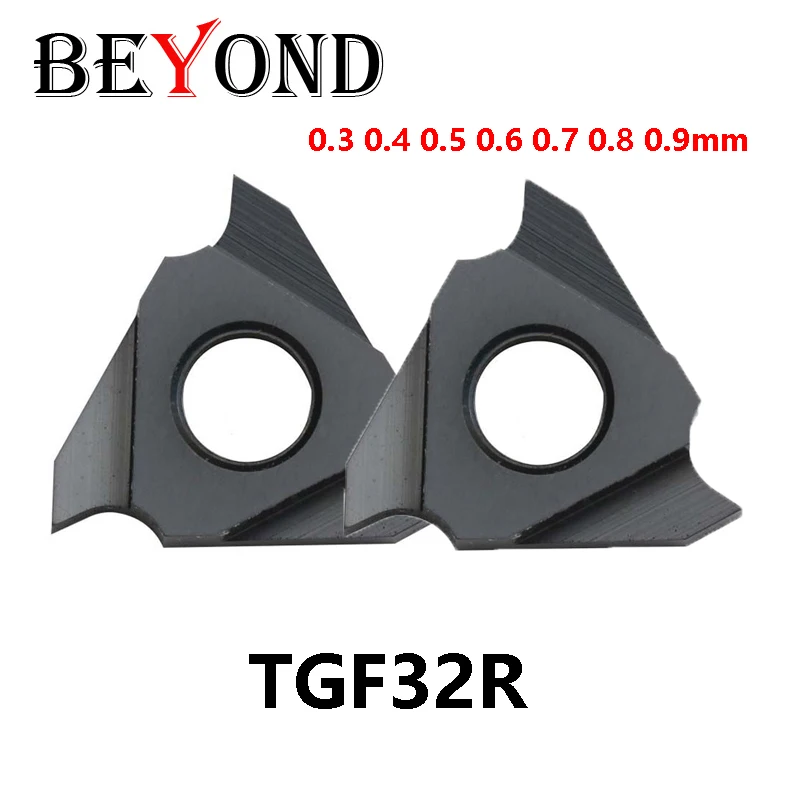 

BEYOND TGF32R 0.3 0.4 0.5 0.6 TGF32R030 TGF32R040 TGF32R050 TGF32R060 TGF32R070 TGF32R080 TGF32R090 Carbide Inserts Lathe Tools