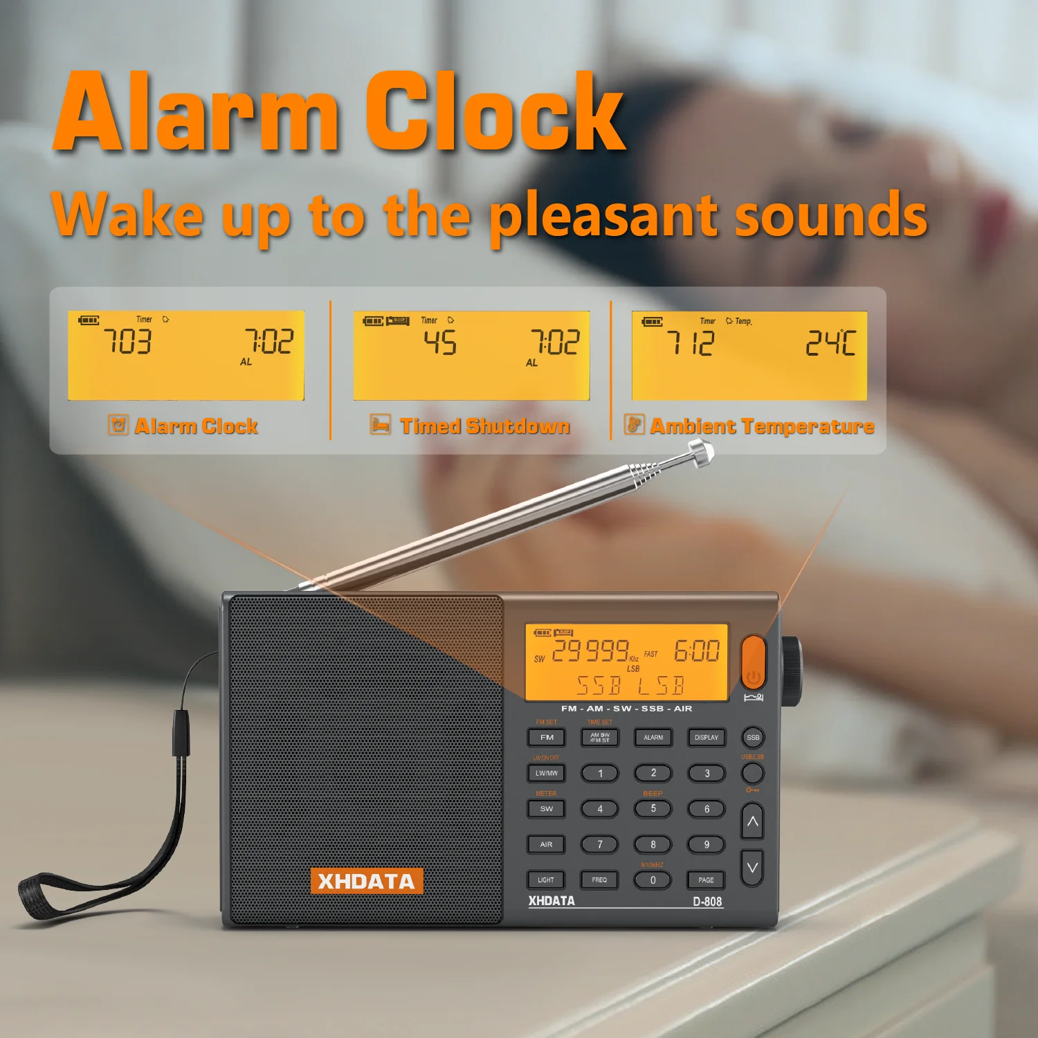 Aazon.co: XHDATA D808 Portable A F SW LW Air Band Shortwave Radio