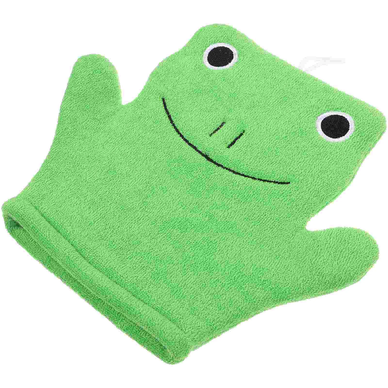 

Bath Mitten Body Exfoliating Tool Frog Shape Bath Foaming Mitten Bathing Glove Tool