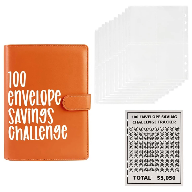 1Set Easy And Fun Way To Save 5,050 Savings Challenges Budget Book Binder +Cash Envelope