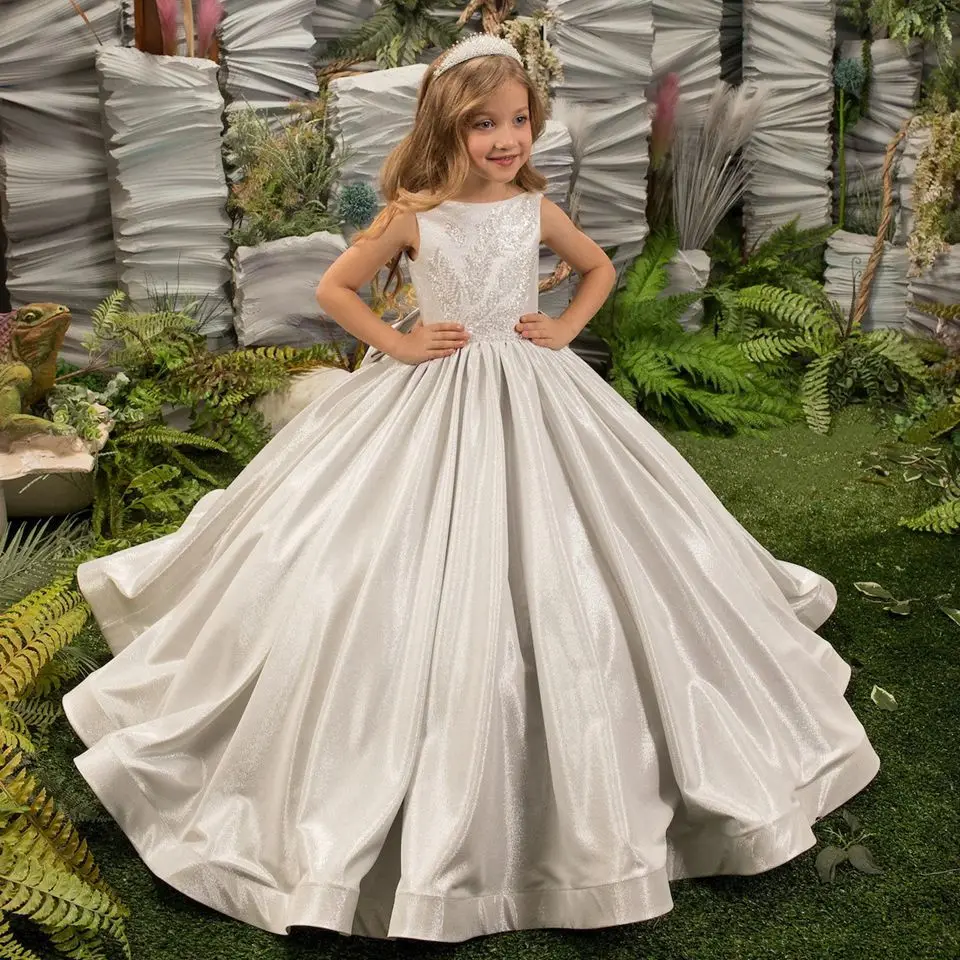 white-lovely-stain-flower-girl-dresses-for-weddings-with-bows-princess-kids-first-communion-pageant-evening-party-prom-ball-gown