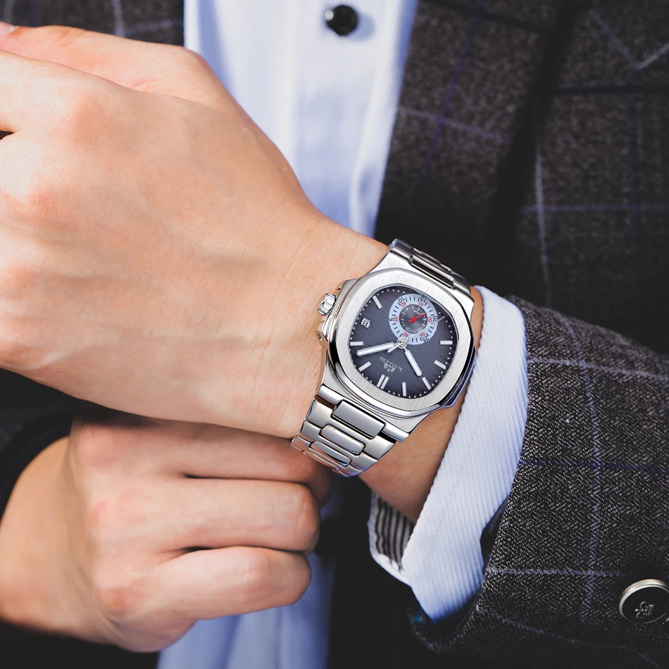 Men automatic watches-Automatic Self Wind Mechanical Luminous Stainless Steel Dial Dress Luxury Men Watch