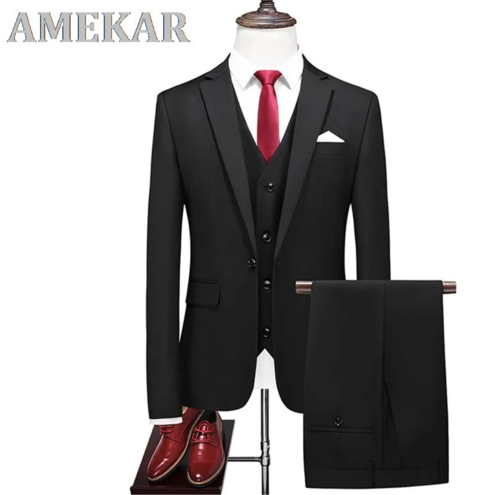 

2022 New Arrival Morning Suit Wedding Suits For Men Best man's Three Peices Suits (Jacket+Pants+vest) Black Suits