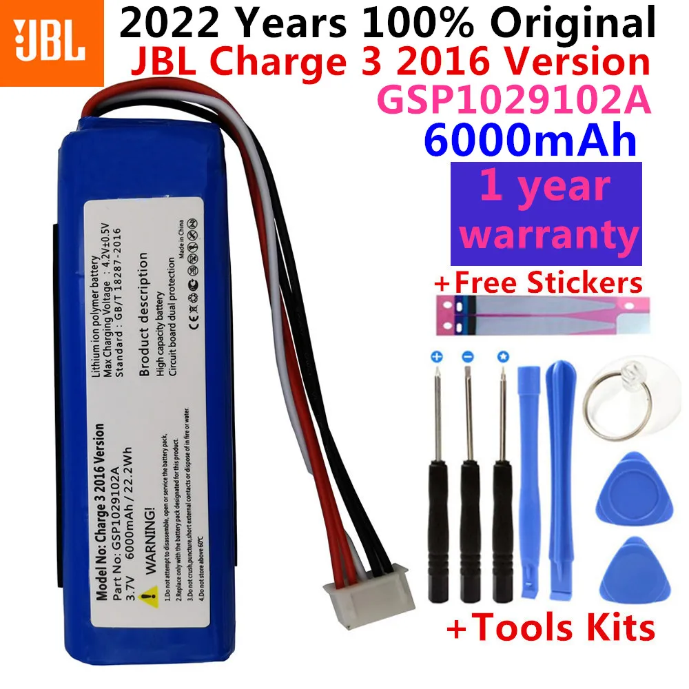 2022 100% Original Replacement Battery for JBL Charge xtreme Clip Pulse Flip 1 2 3 4 5 Boombox Plus 2016 Version Speaker Bateria100% Original Replacement Battery battery iphone Phone Batteries