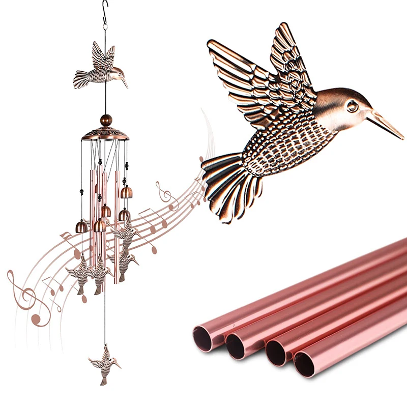 

Vintage Metal Wind Chimes Bird Owl Wind Chimes Retro Brass Wind Chimes With S-shaped Hook Dercoration For Indoor Outdoor Nordic