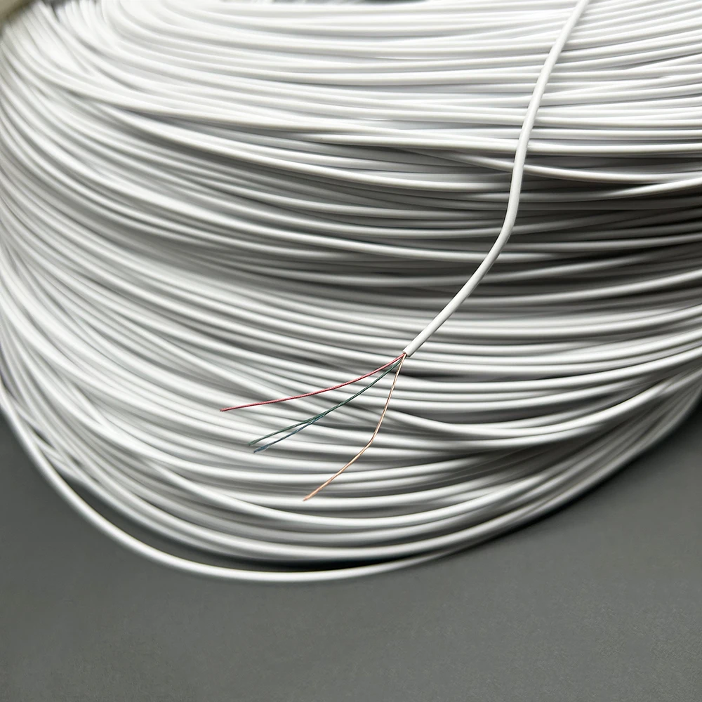 4core Welding Microphone Speaker Cable Super Soft PVC White Black