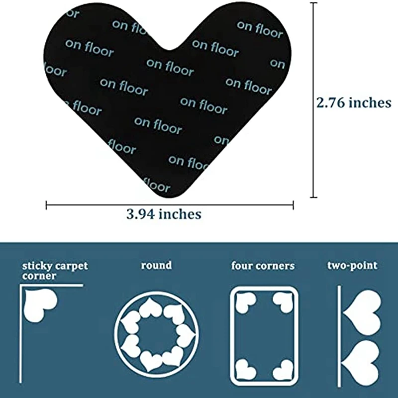 48Pcs Strong Self Adhesive Fastener Dots Stickers 85X85mm Sofa Mat Carpet Anti Slip Mat