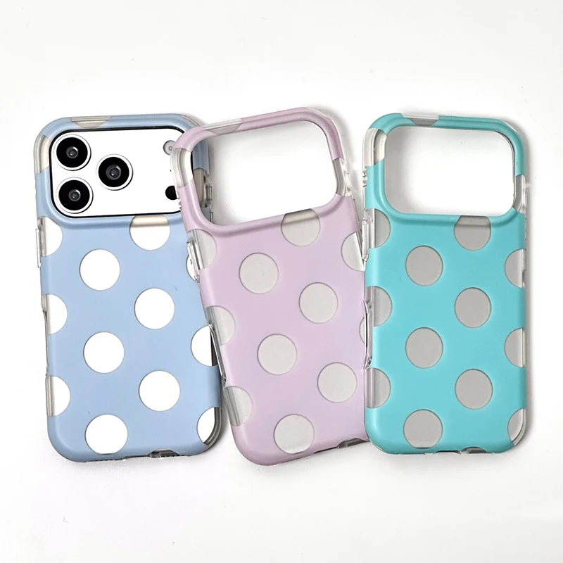 Chic Love Polka Dot Textured Soft Silicone Shockproof Phone Case