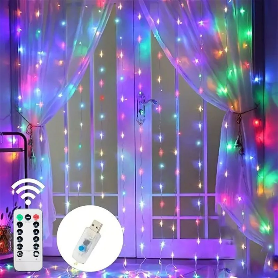 إضاءة ستارة LED بريموت – USB - صورة 3