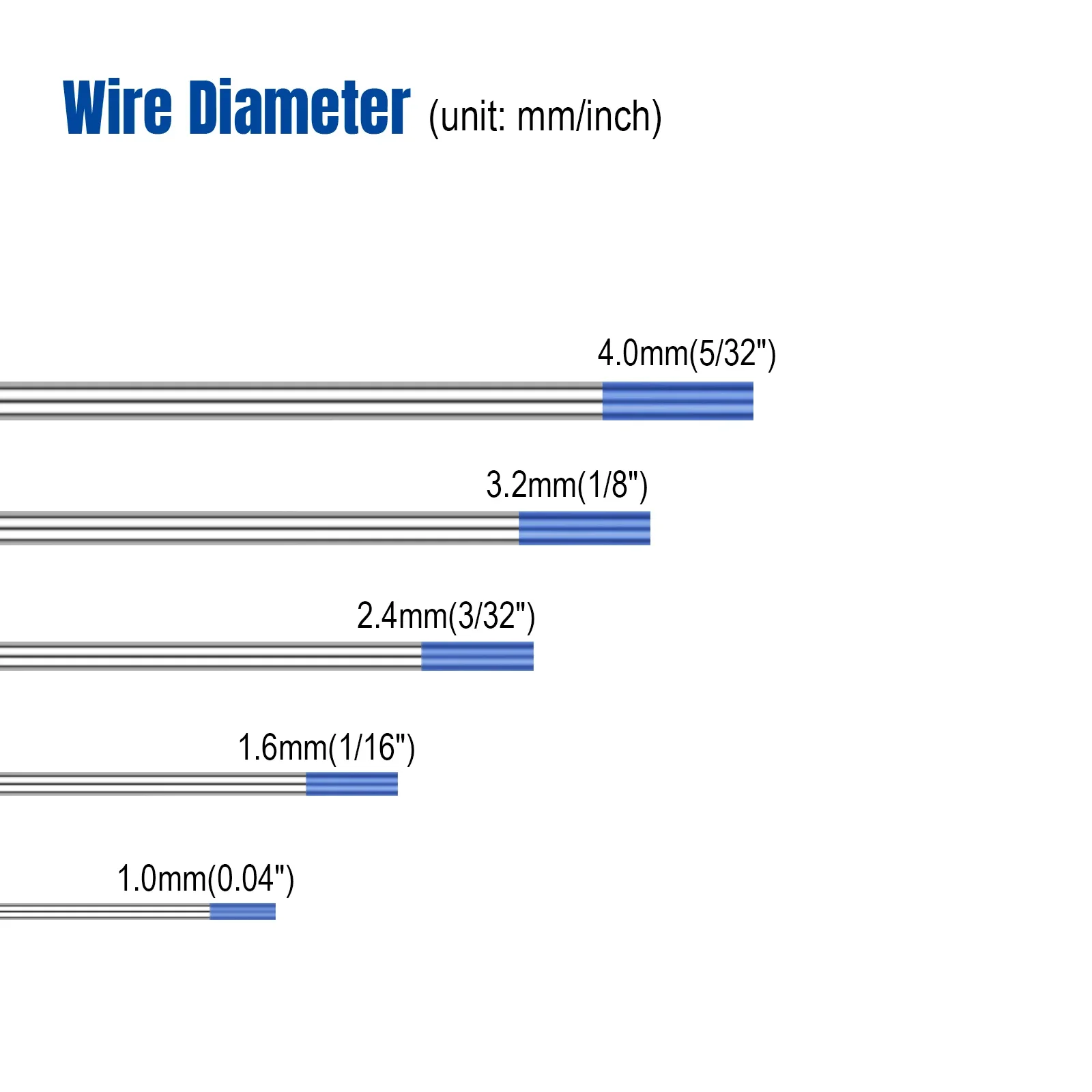 Tungsten Electrodes Professional TIG Welding Rods 150mm 6