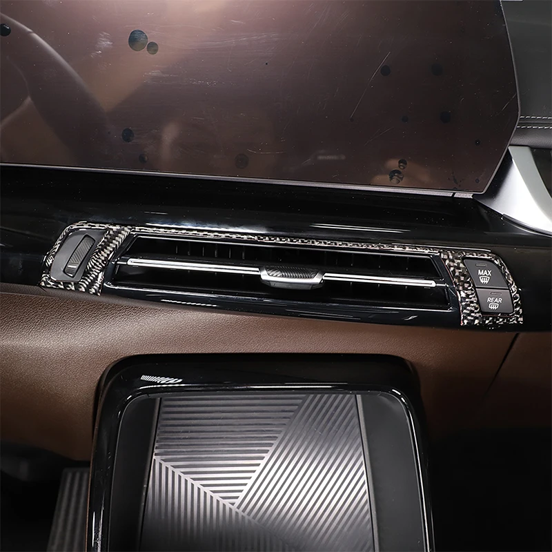 Sekhyna Car Central Control Air Outlet Trim Frame Compatible with BMW X1  U11 2023 2024 Soft Carbon Fiber 1PCS Car Interior Accessories (Red Carbon)