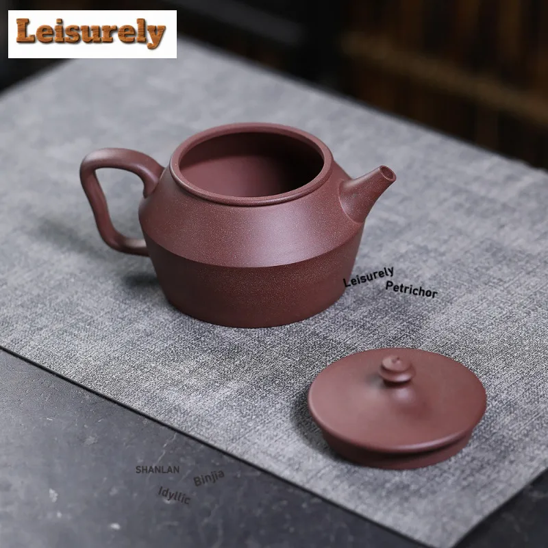 420ml Creative Yixing Purple Clay Teapots Handmade Large Caliber Pot Raw Ore Peach Blossom Mud Kettle With Filter Zisha Tea Set