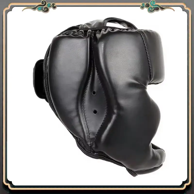 Premium Full Face Boxing Headgear Adjustable Head Guard Karate Muay Thai Training Protection Boxing Headgear
