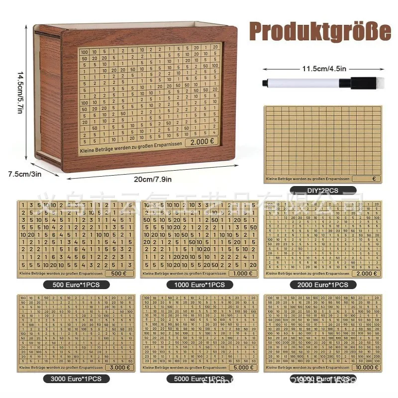 Deluxe Adult Wooden Money Saving Box with Digital Counter