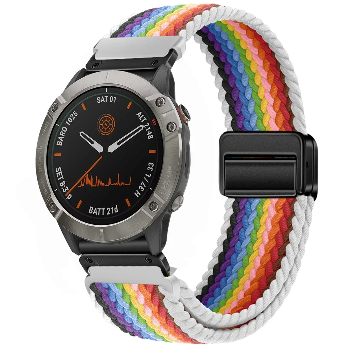 Enhanced Nylon QuickFit Smartwatch Strap - Universal 22/26mm Wristband