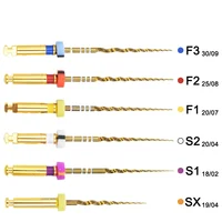 Dental Endodontic Gold Flexible Rotary Files Nickel Titainium Golden Engine Use Files SX-F3 Dentistry Tools 25mm 2