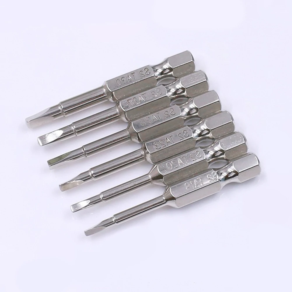 

6Pcs Magnetic Triangle Head Screwdriver Bits Set 1/4 Inch Steel Anti Slip Hex Screw Equipment Electric Power Tool Accessories