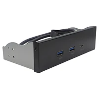 USB3.2 GEN2 TYPE-C 5.25”/3.5”Optical Drive or Floppy Drive Front Panel 2 Port USB3.2 + 1 Port USB3.2 Type-C 20Gbps or 1xHD-AUDIO 2