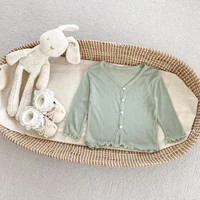 Vêtements de protection solaire pour filles, couleurs unies, légers, respirants, combinaisons climatisées, cardigans d'été à volants, jac 3