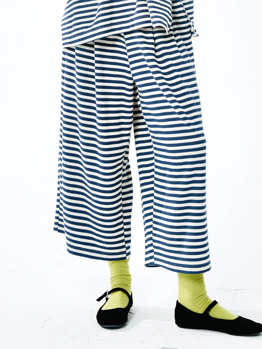 imakokoni 2024 spring new style blue striped wide leg pants loose casual pants women 244528