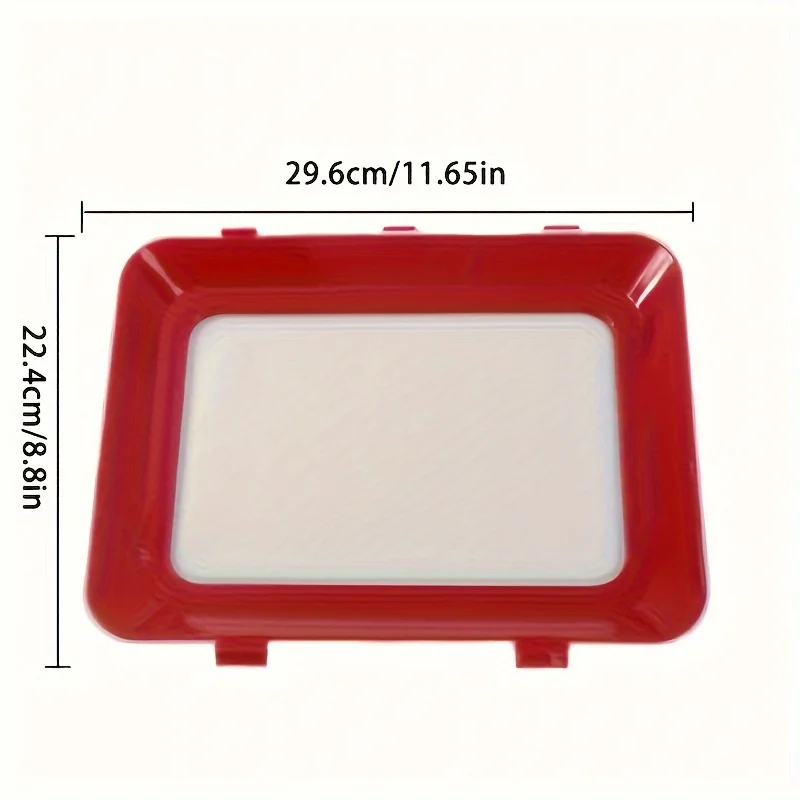 Durable 1-Pack Reusable Food Storage Trays-Plastic Kitchen Organization and Restaurant Use-Fridge Replacement Storage Boxes