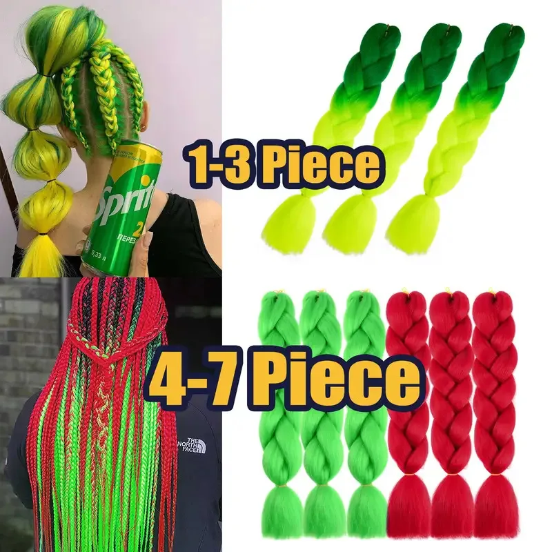 Sparkle Shiny Braiding Hair Pre Stretched Kanekalon Tinsel Crochet Hair Extensions For Girls Dazzles Women Hippie Synthetic 5