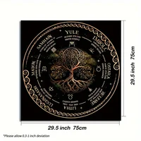 نسيج المذبح، الرموز الروحية، الممارسات الوثنية، العرافة، علم التنجيم، قراءات التارو، حصيرة الزخرفية 4