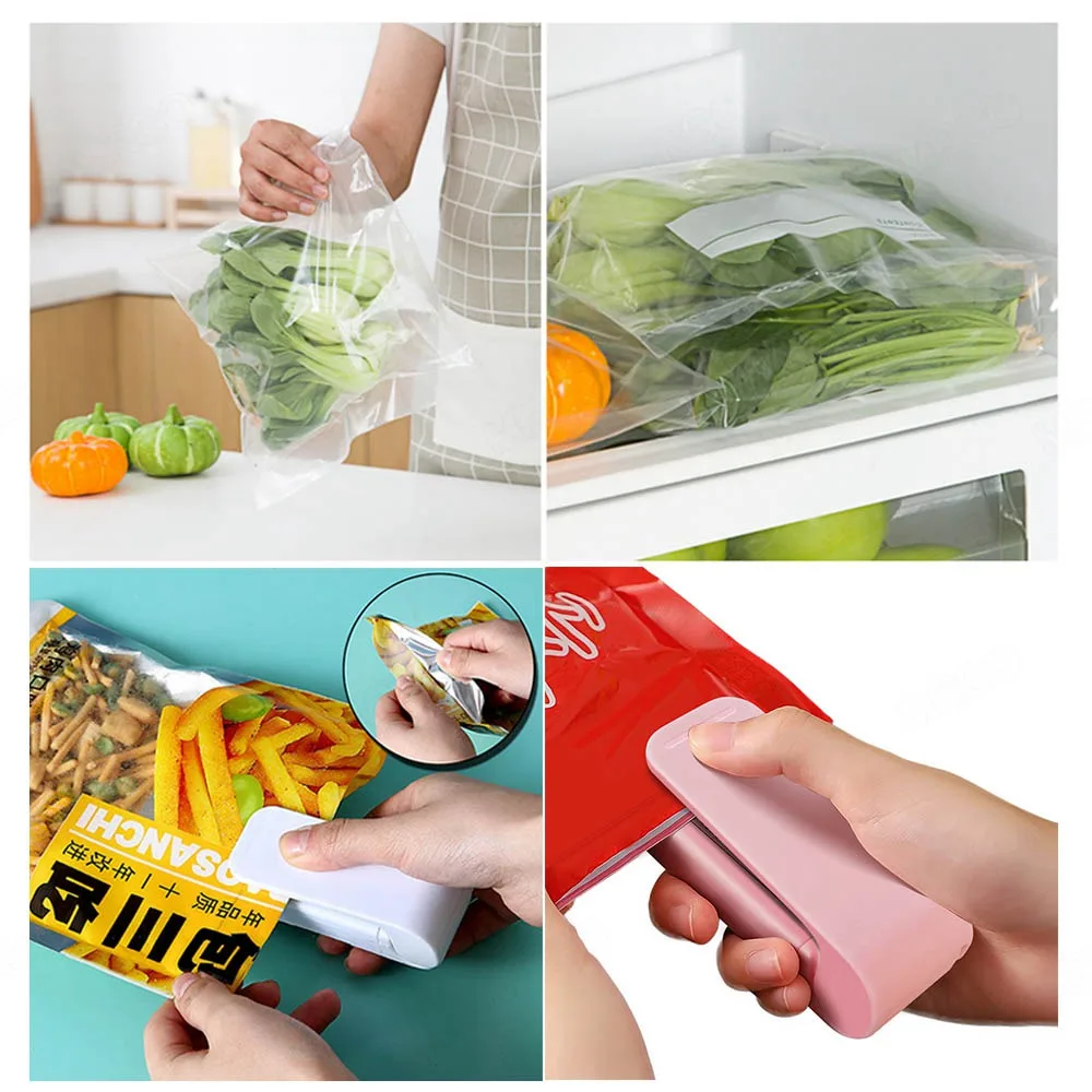 Mini Heat Bag Sealing Machine Handhold Bags Package Sealer Thermal Plastic Food Bag Portable Sealer Packing Kitchen Gardgets mini sealer,plastic bag sealer