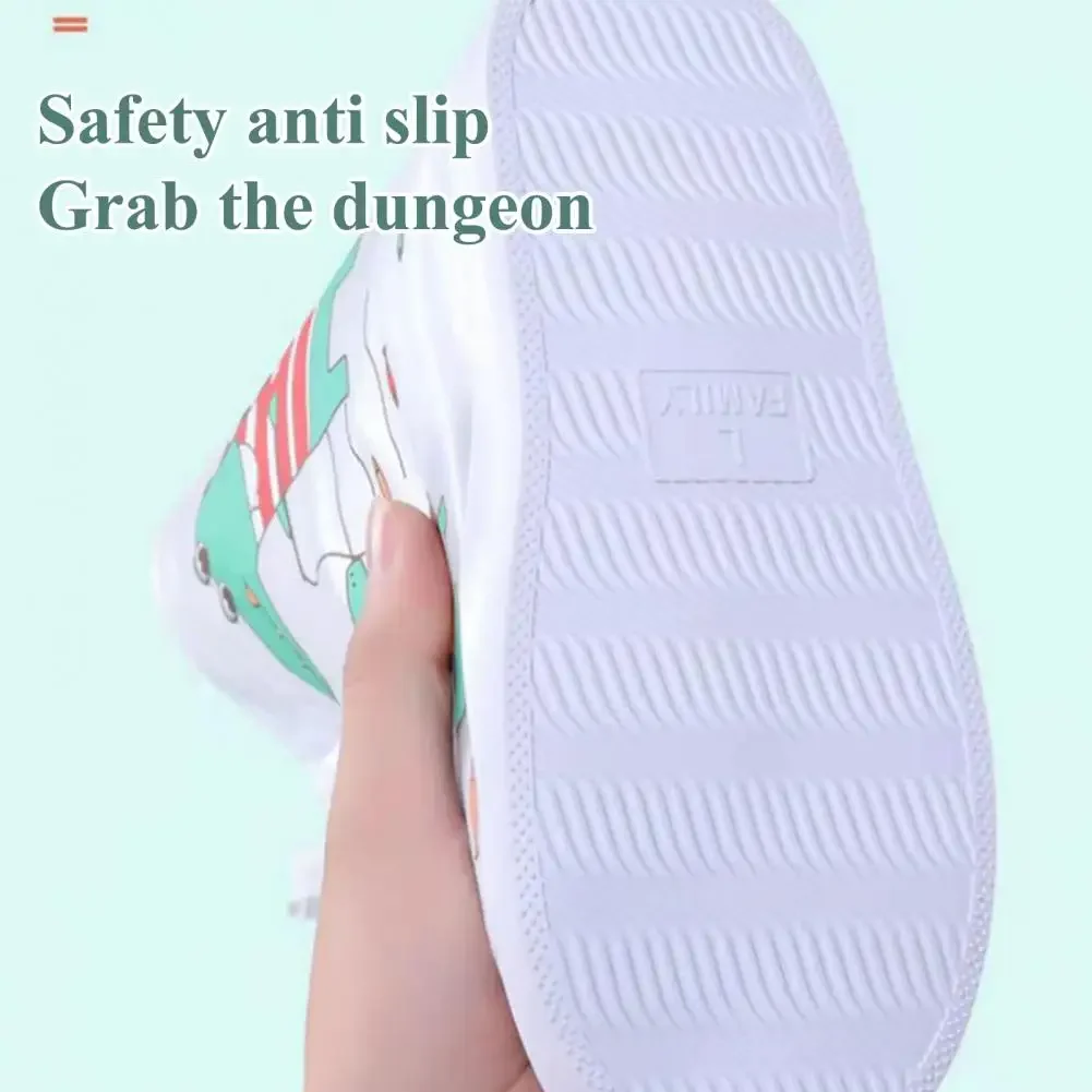 Fashion Children Rain Overshoes Wear-resistance Animal Print Shoe Covers Non-slip Portable Kid Waterproof Overshoes for Outdoor shoe covers