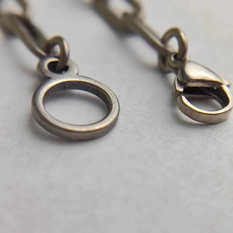 Summer 5 MM Pure Titanium Paperclip Link Chain Bracelet  Simple Jewelry Gift for Women