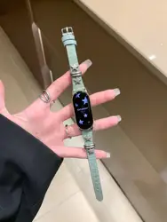 Stylish Bracelet Strap for Xiaomi Smart Bands - New Design (Cowboy vintage green)