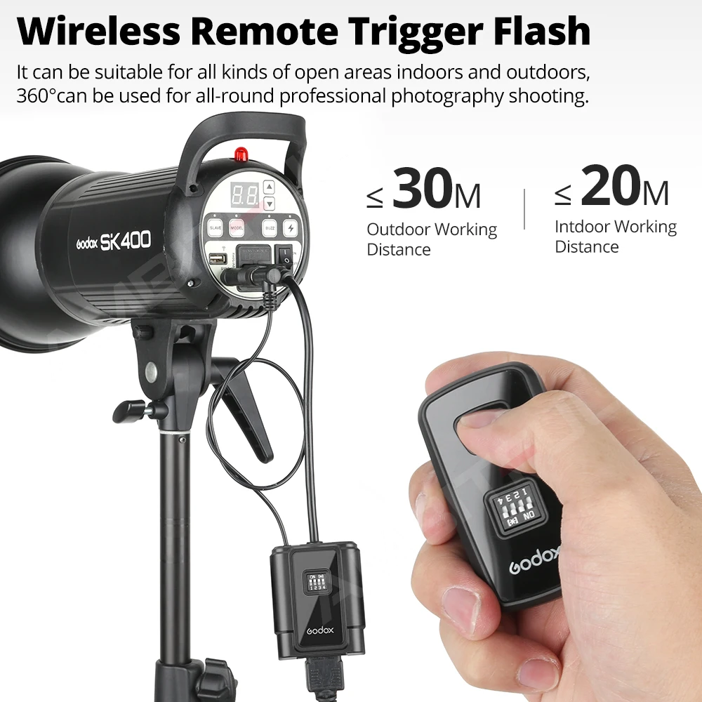 Flash Trigger Godox DM-16 Channel Wireless Radio for Canon Nikon Olympus Pentax Cameras