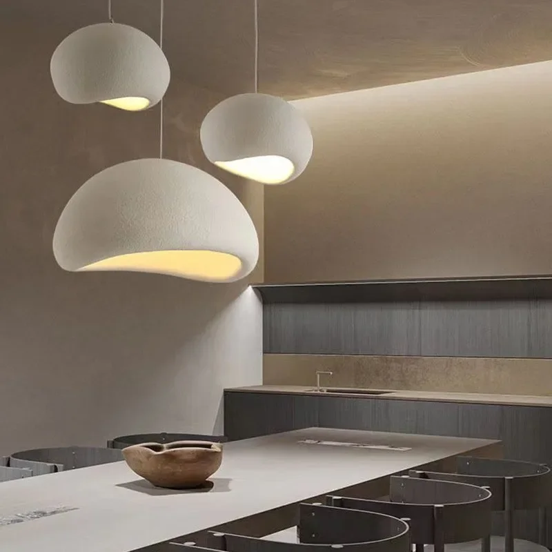 Modern Wabi-Sabi HDPE Led Pendant Light Living Dining Room Chandelier Lighting Home Decor Bedroom Kitchen Hanging Lamp Luminaire