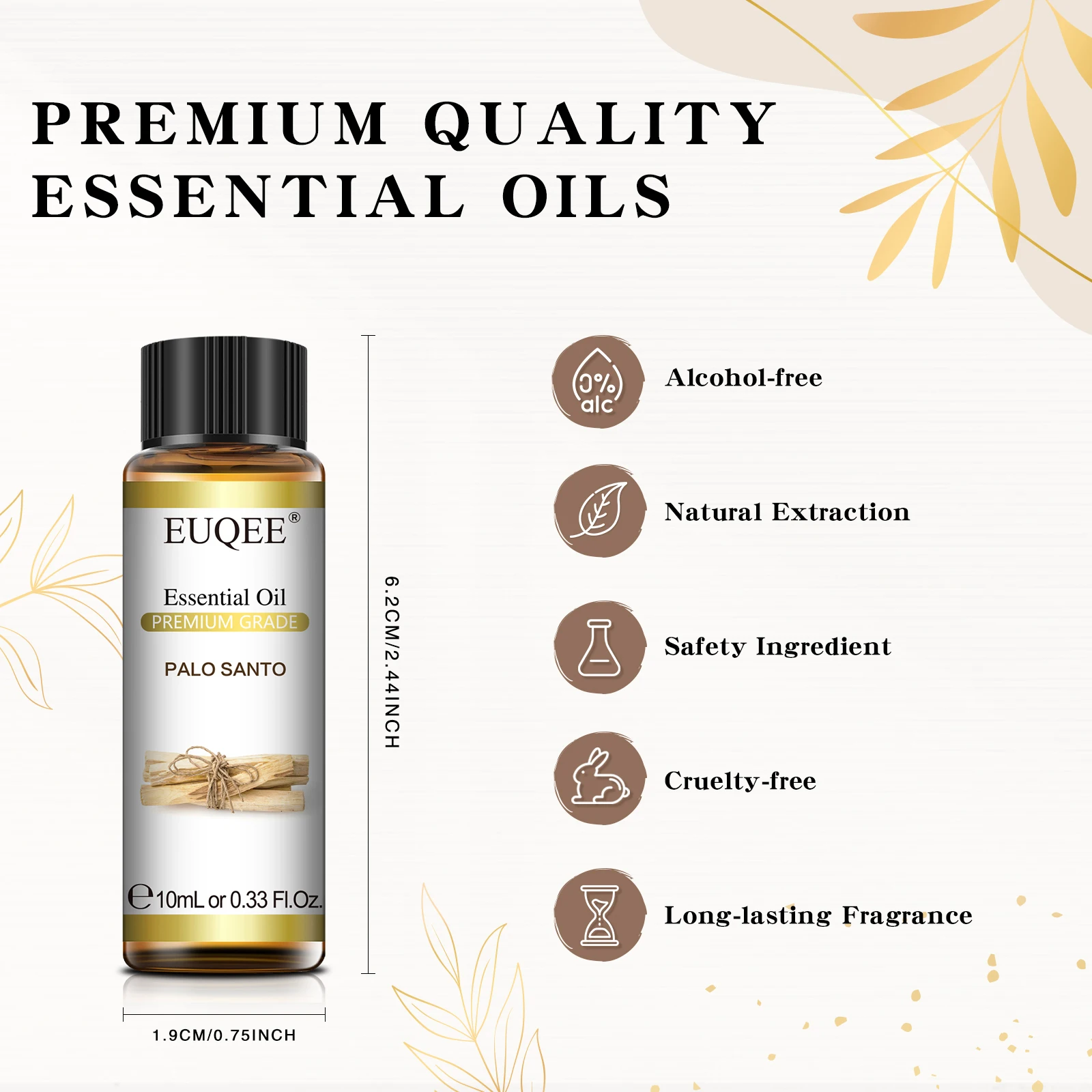 Palo Santo Natural Essential Oil Blend with Glass Dropper – Aromatic Botanical Collection