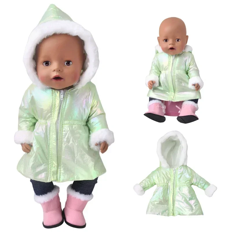 43cm Baby Doll Winter Pink Long Coat Clothing Accessories