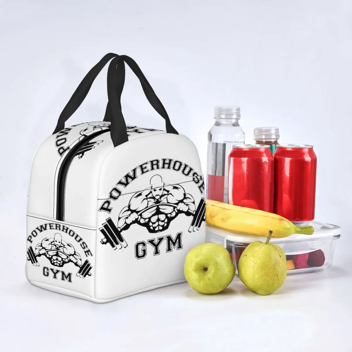 Powerhouse Gym Insulated Lunch Bags for Work School Bodybuilding Fitness Portable Thermal Cooler Bento Box Women Kids