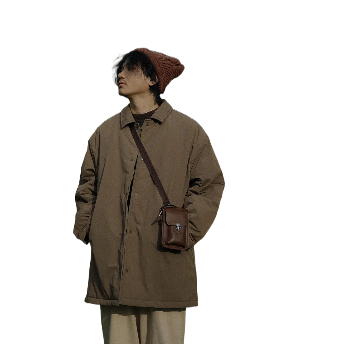 

Spring Autumn tactical Hunting Men Trench Jakcet Men Casual Windbreaker Mens Medium Length Turn Down Collar Trench