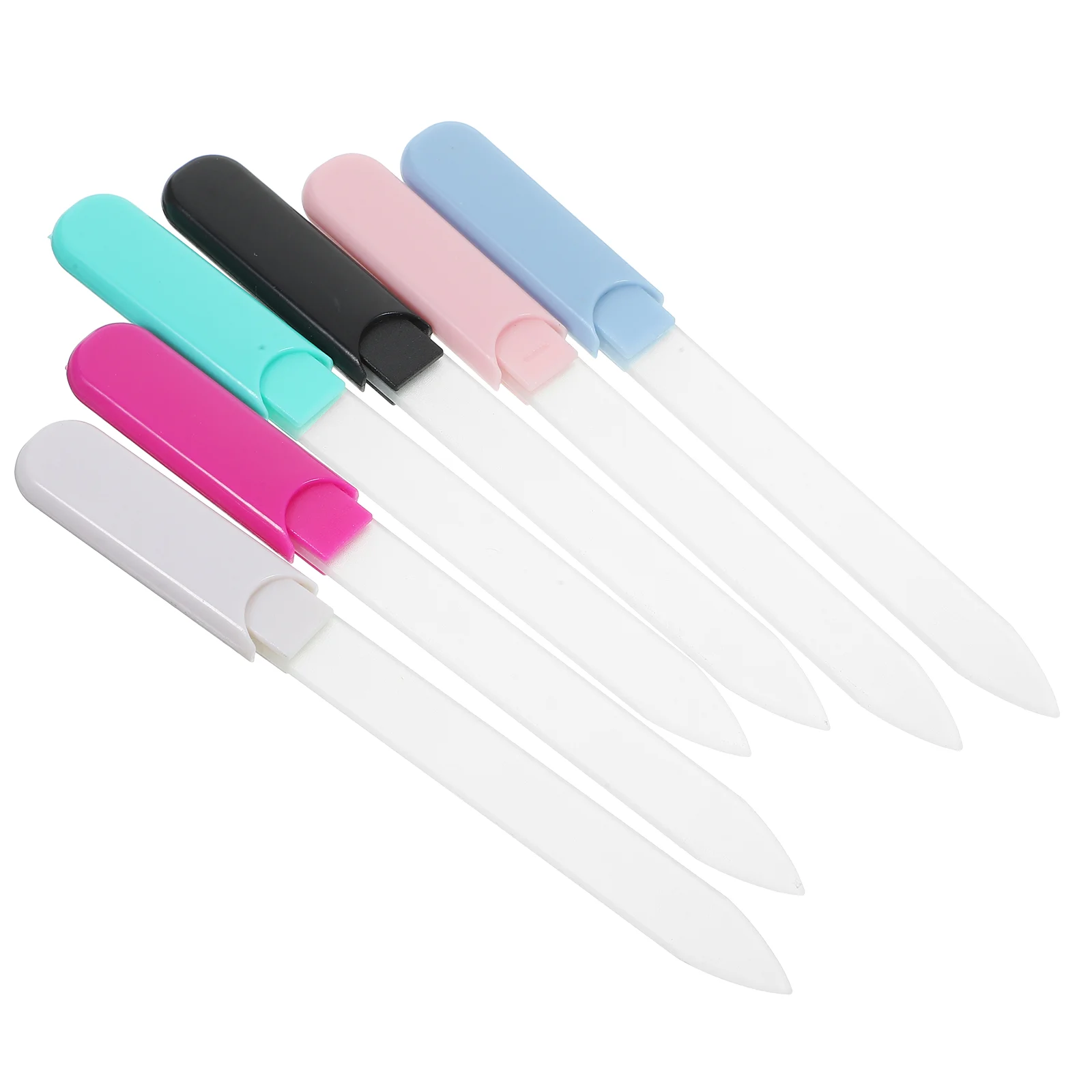 

6 Pcs Glass Nail File Pedicure Tool Trimming Files Fingernail for Natural Nails Polishes Buffer Women