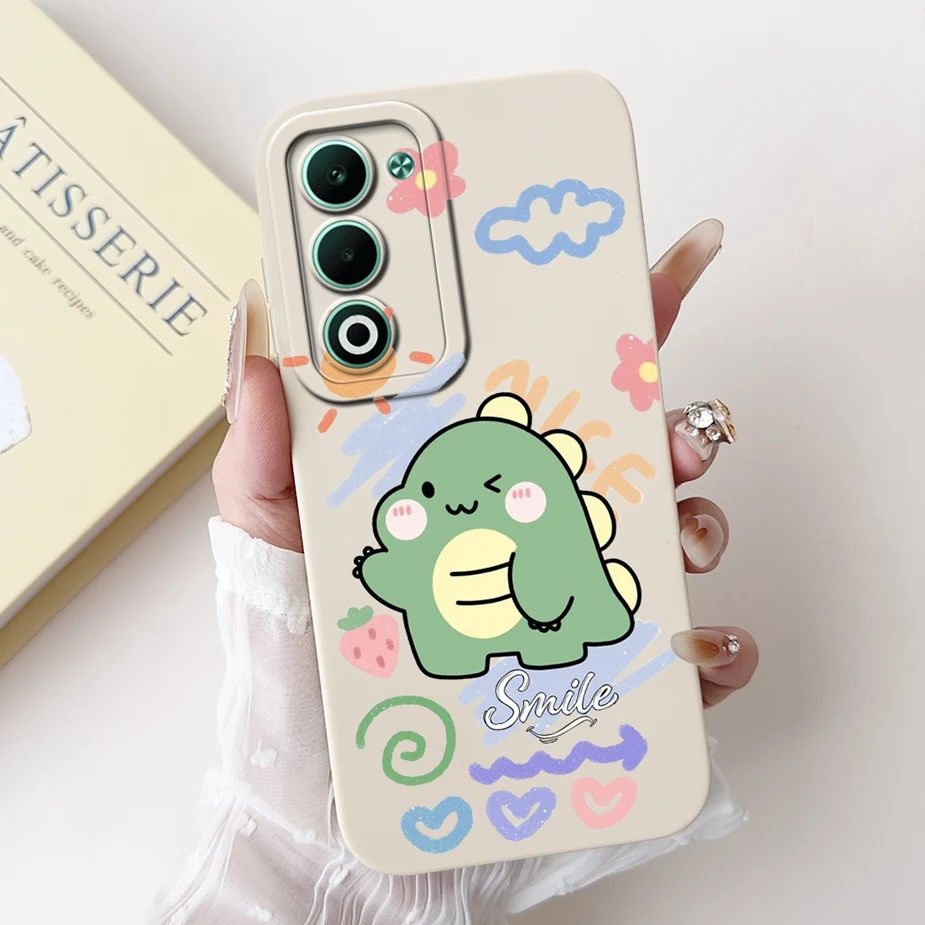 Cute Cat Dinosaur Cartoon Soft Silicone Matte Phone Case