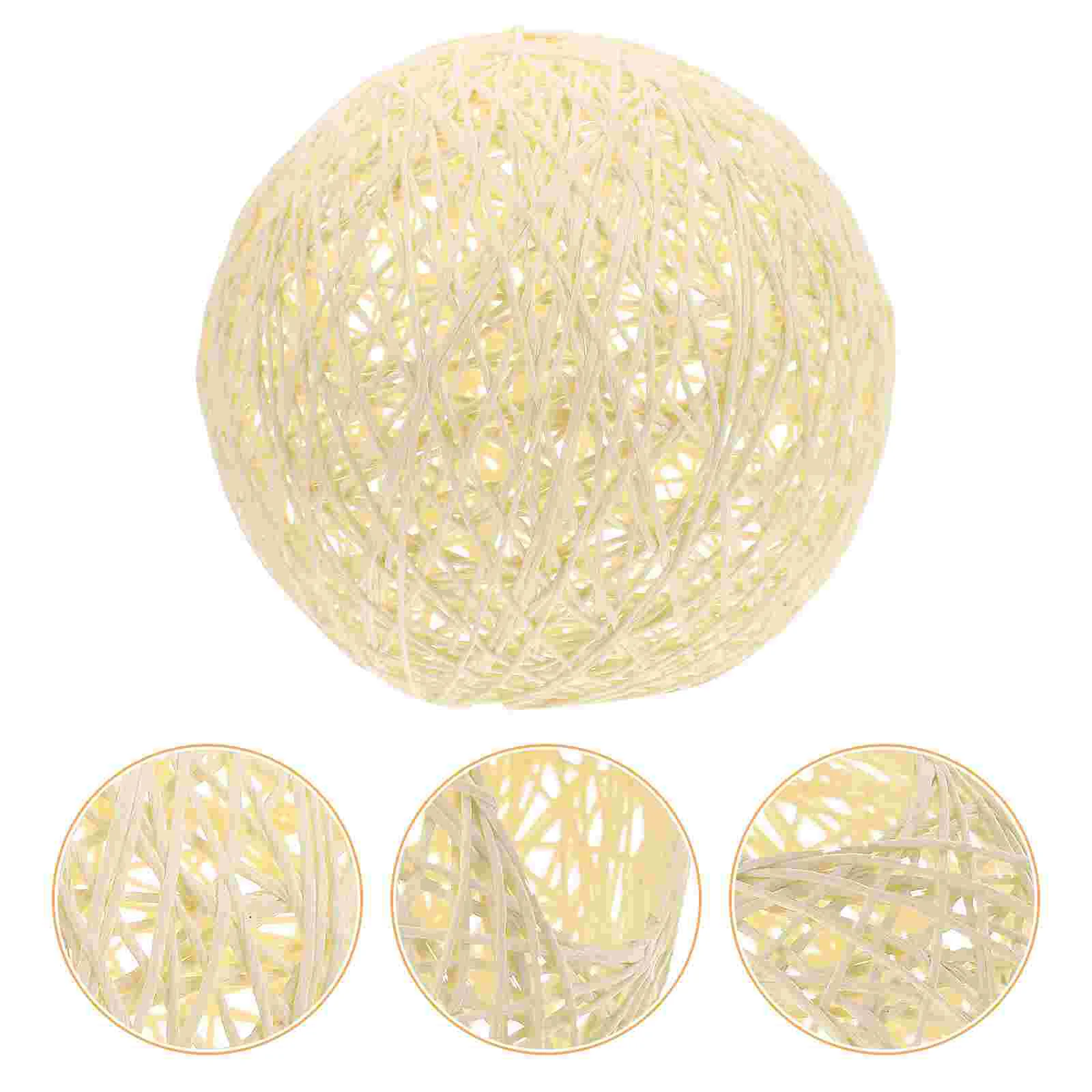 

Takraw Lampshade Paper Dustproof Pendant Light Basket Indoor Table Cover Vintage Decor Bulb Chic Creative