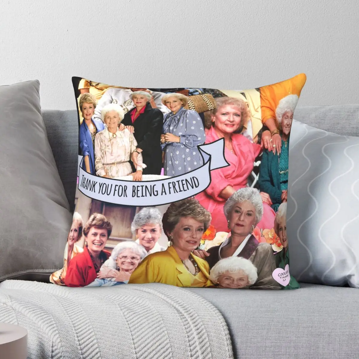

Golden Girls Pillowcase Polyester Linen Velvet Creative Zip Decor Throw Pillow Case Home Cushion Case 45x45