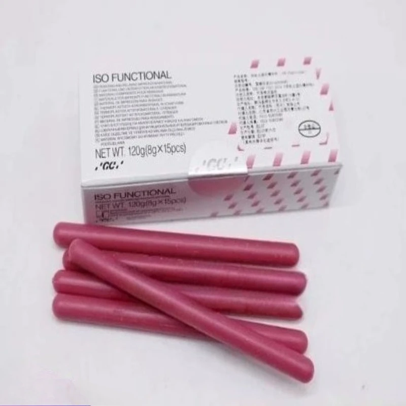1 Box/15 Stück FUJI GC Dental-Kantenwachs-Sticks Thermoplastisches Synthetisches Harz Abdruckmaterial für Zahnprothesen-Kantenbearbeitung